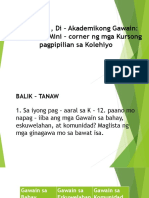 Pagsulat Sa Filipino Sa Piling Larangan Lectures Aralin 1