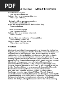 Crossing The Bar by Alfred Tennyson