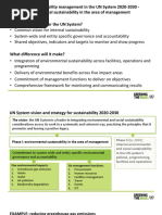 Strategy For Sustainability Management in The UN System 2020-2030