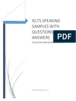 Ielts Speaking Samples With Questions and Answers: Collected and Edited by David