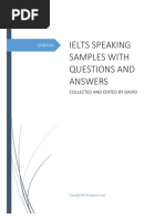 Ielts Speaking Samples With Questions and Answers: Collected and Edited by David