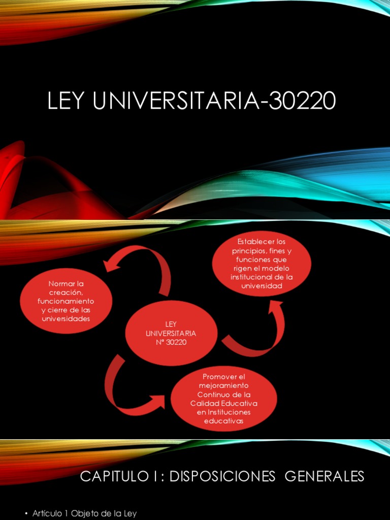 Ley Universitaria30220 Universidad Institución