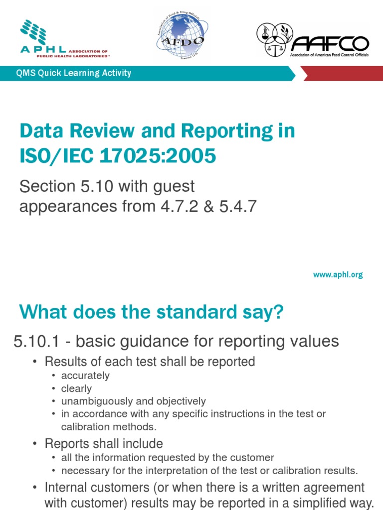 ISO/IEC 17025 Reporting Guidelines | PDF | Calibration | Regulatory ...