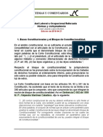 Estabilidad Laboral Reforzada 1. Bases Constitucionales