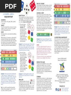 Quixx Rules Pdf Pdf Gaming Leisure Activities