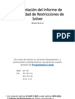 Interpretación Del Informe de Sensibilidad de Restricciones De