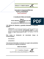 Estabilidad Laboral Reforzada 1.10. Constitucion Art. 94