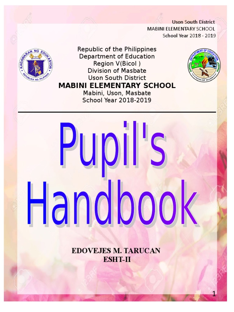 PupilsHandbook MABINI ES Physical Education Child Protection
