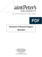 Saint Peters University International Statement of Financial Support 18