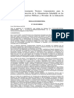 Lieamnientos para La Prmocion y Protecion de La Alimentacion Saludable