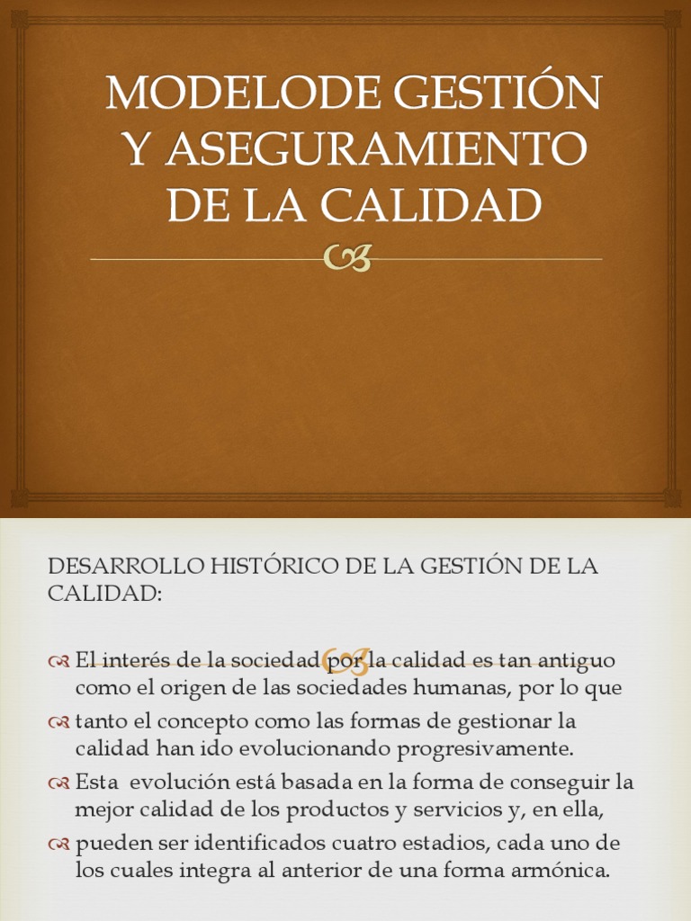 Modelo de Gestión y Aseguramiento de La Calidad | PDF | Gestión de la ...