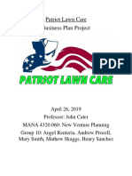 Patriot Lawn Care Business Plan Project