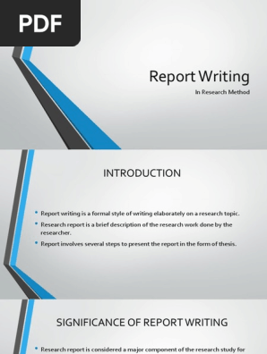 Report Writing