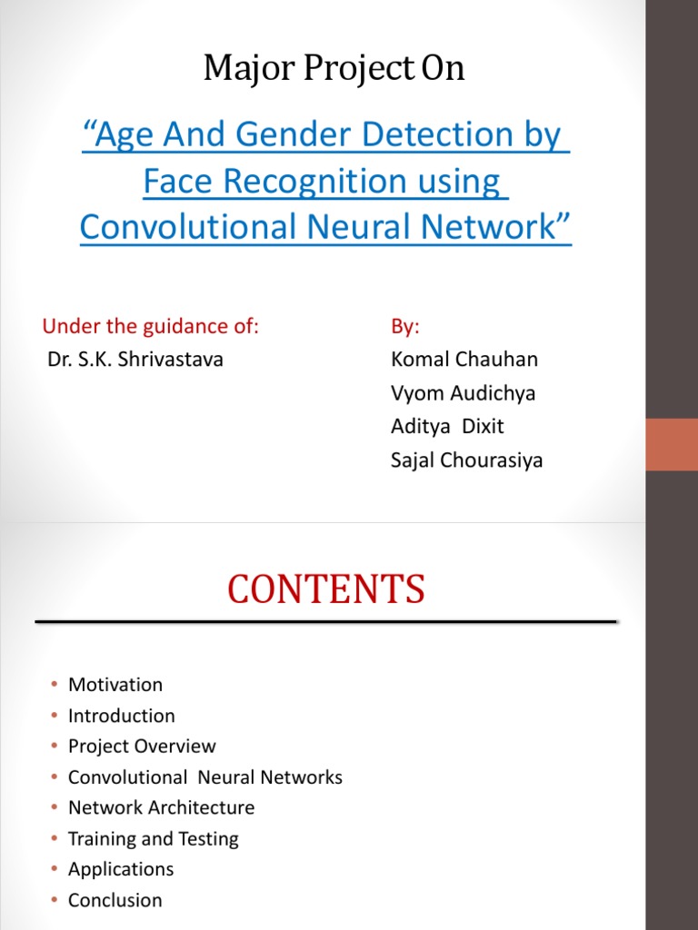 Age and Gender Detection-3.pptx | Artificial Neural Network | Computer ...