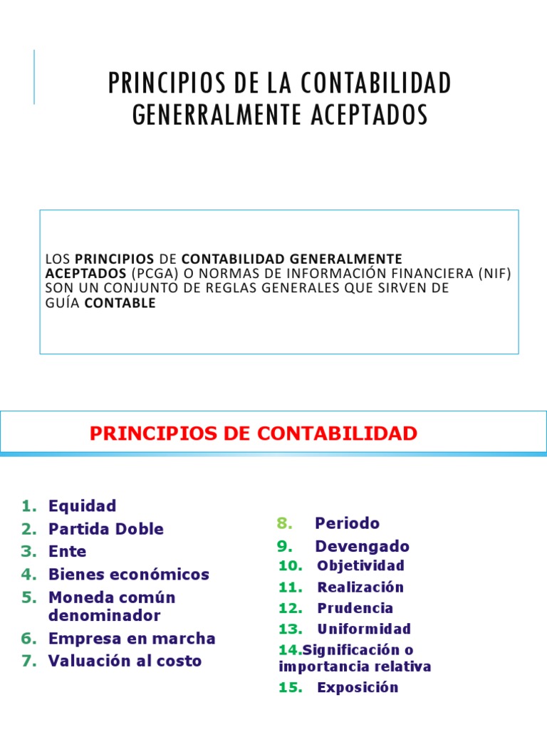 Principios de Contabilidad Generalmente Aceptados | PDF | Industrias de ...