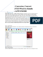 Paperwhite Converter, Convert PDF/EPUB/TXT/Word To Kindle Paperwhite AZW3/MOBI