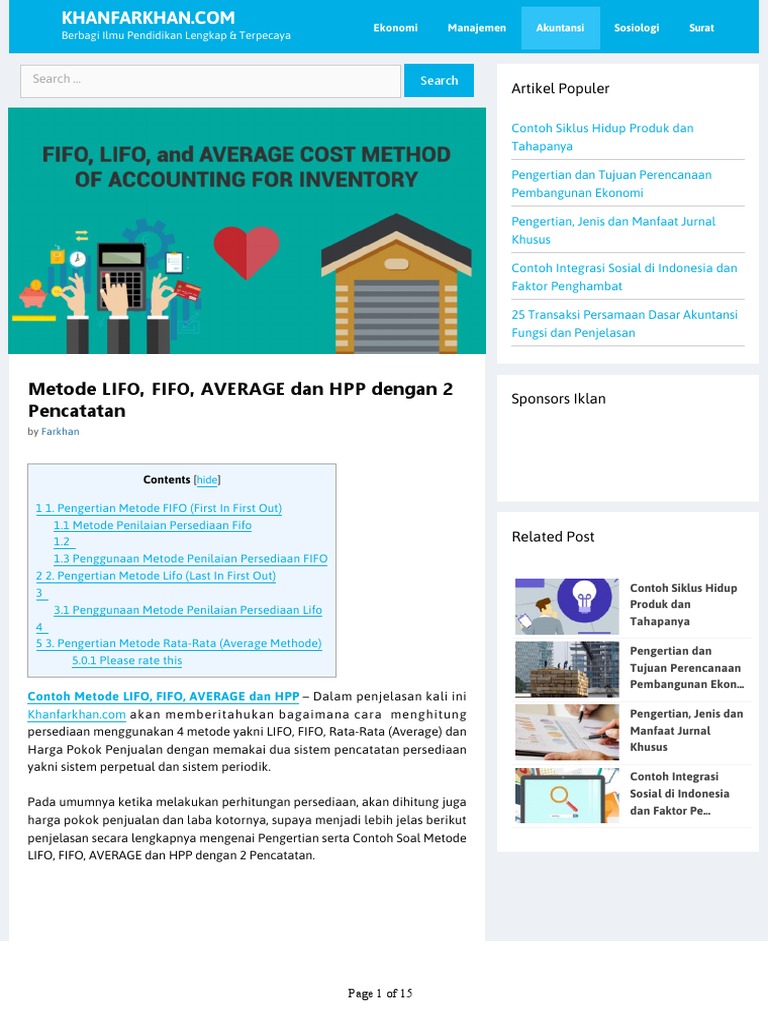 Khanfarkhan Com Pengertian Dan Contoh Soal Lifo Fifo Average Dan HPP ...