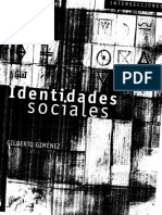 Identidades Sociales-Gilberto Gimenez PDF