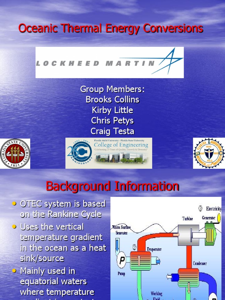 2g - Ocean - Thermal - Energy - Conversions Presentation 1 | PDF | Heat ...