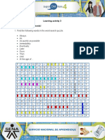 Learning Activity Word Search Puzzle