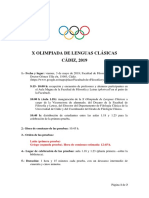 2 Circular X Olimpiada de Lenguas Clásicas Cadiz-2019