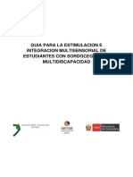 Guía para La Estimulación e Integración Multisensorial de Estudiantes Con Sordoceguera y Multidiscapacidad