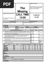 Call Sheet