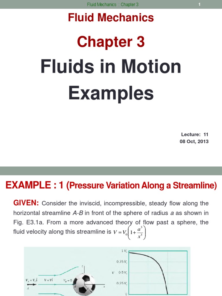 MT335 Chap3 Fluid Flow - Examples | PDF | Fluid Dynamics | Pressure