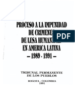 Proceso a La Impunidad de Crimenes de Lesa Humanidad