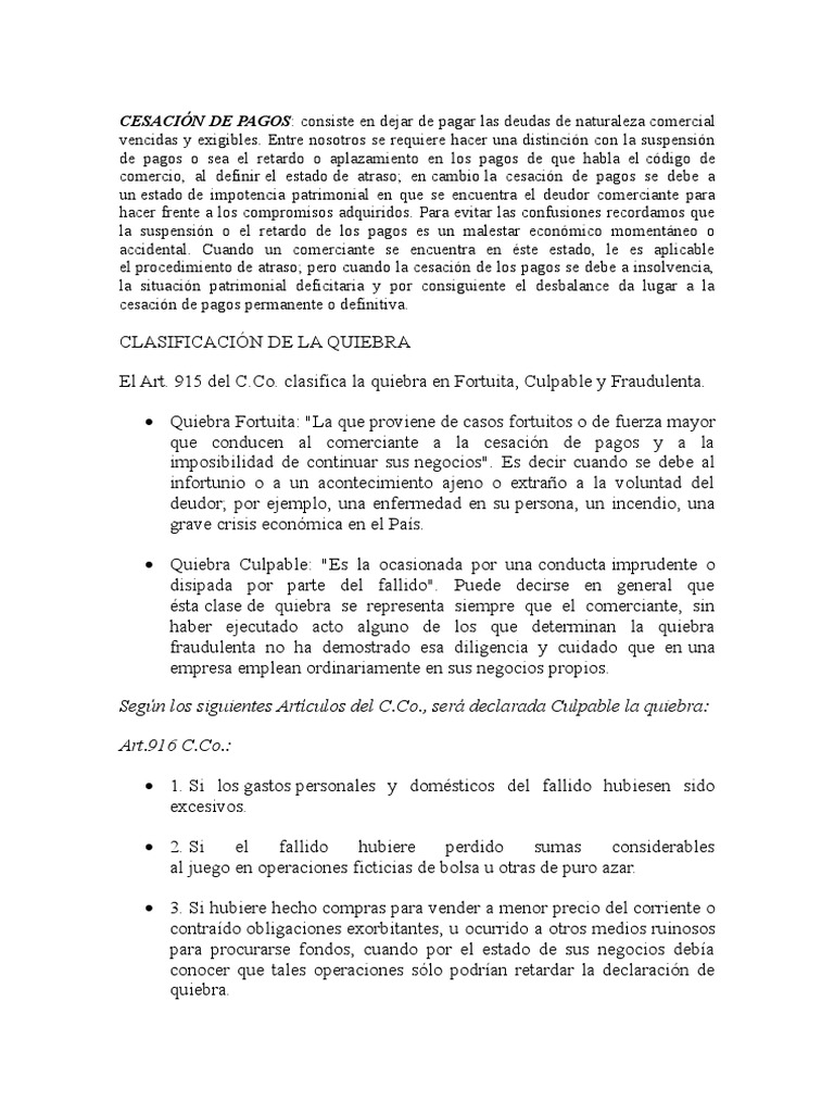 Quiebra Procedimiento | PDF | Bancarrota | Administración judicial