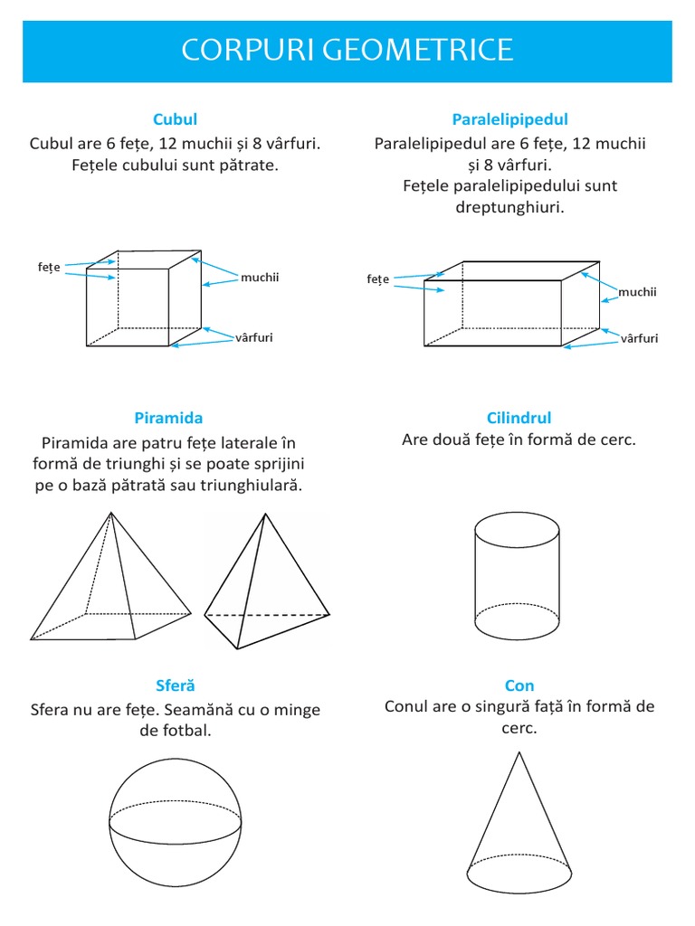 Plansa Corpuri Geometrice | PDF