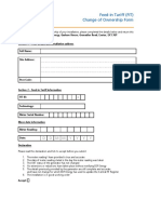 Change of Ownership Vacating Form 0