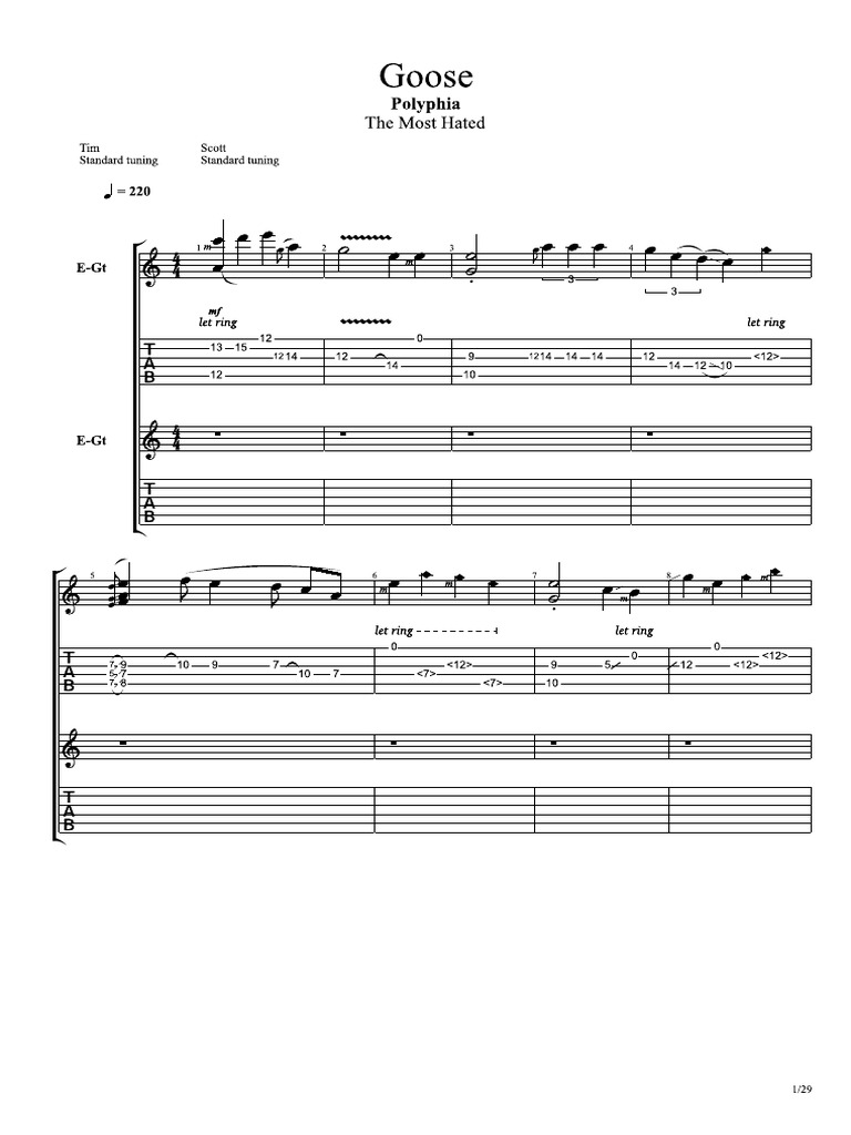 Goose Tabs Pdf