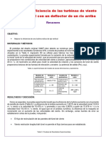 Mejora de La Eficiencia de Las Turbinas de Viento de Eje Vertical Con Un Deflector de Un Rio Arriba