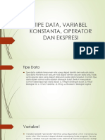 UNM-TKI1-KB3-PPT4-Tipe Data, Variabel, Konstanta, Operator, Dan Ekspresi