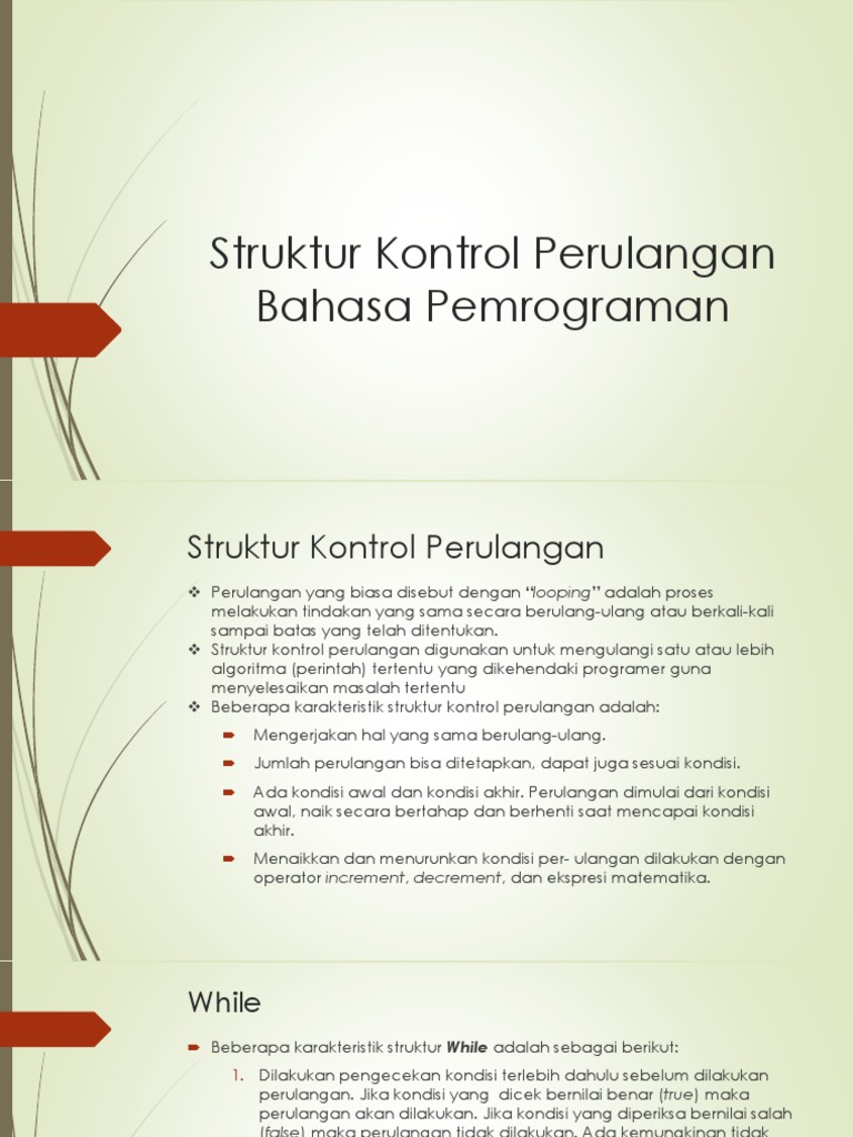 UNM-TKI1-KB3-PPT7-Struktur Kontrol Perulangan Dalam Bahasa Pemrograman ...