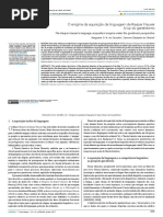 O enigma da aquisição da linguagem de Kaspar Hauser à luz do gerativismo