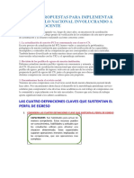 Acciones Propuestas Para Implementar El Currículo Nacional Involucrando a La Plana Docente