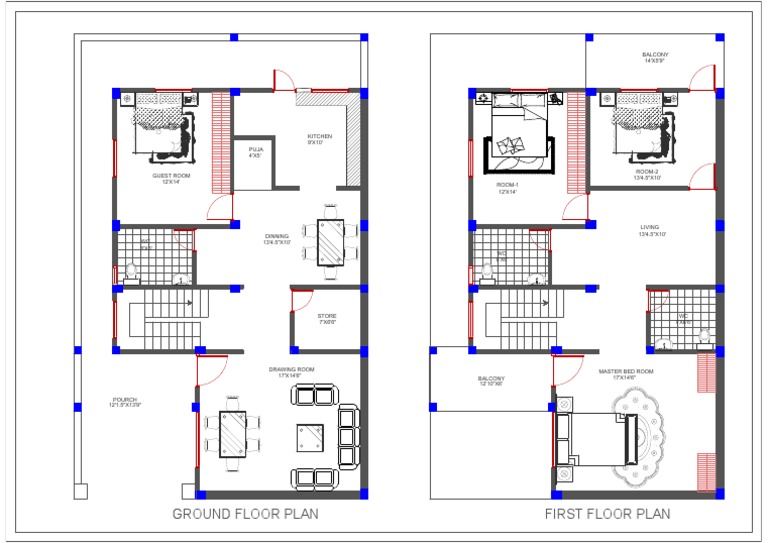 Ground and First Floor Layout Plan | PDF