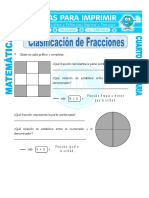 Clasificacion de Fracciones para Cuarto de Primaria