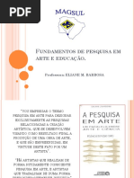 Fundamentos de Pesquisa Em Arte e Educação
