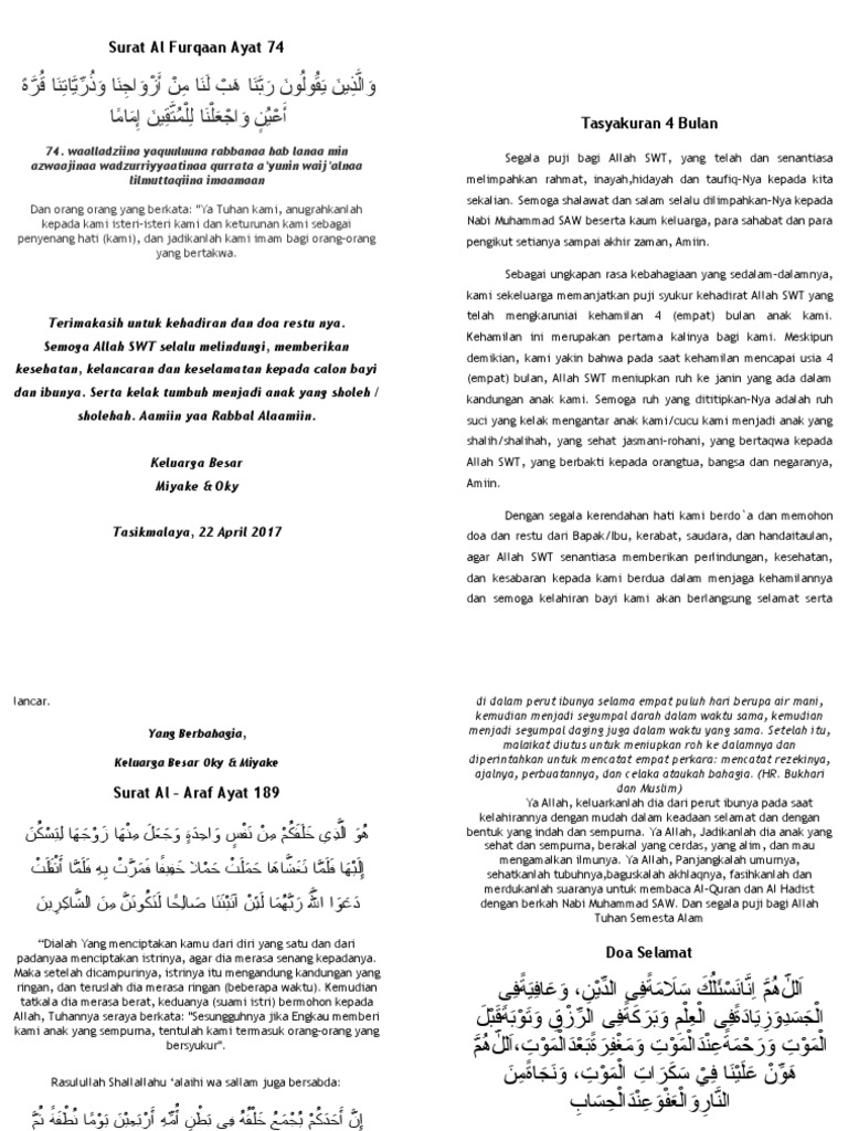Print Tasyakuran 4 Bulan Pdf