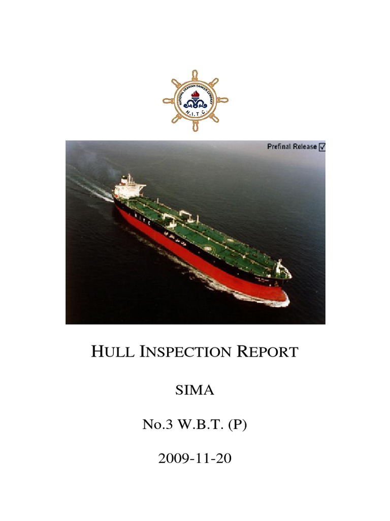 Hull Inspection Report 3p | PDF | Anode | Corrosion