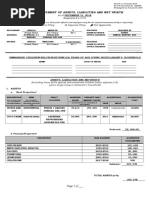 Sworn Statement of Assets, Liabilities and Net Worth