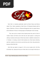 Sys 223 - Group 4: Marketing Analysis and Plan For Sofa Cafepage 1