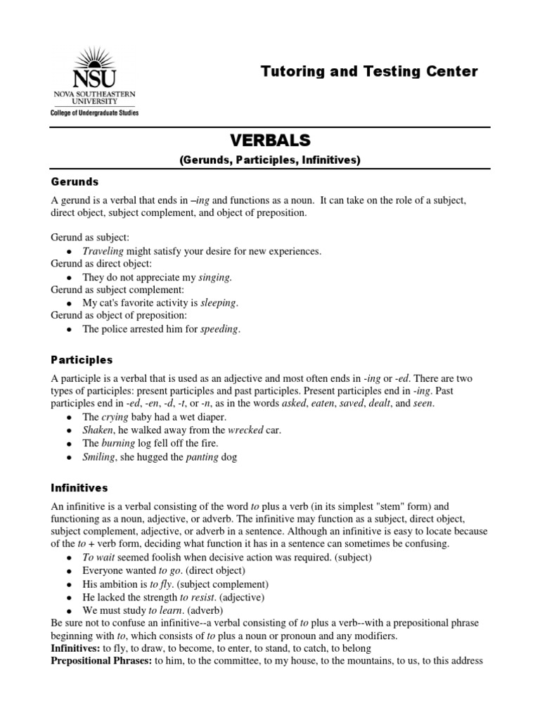 Verbals PDF | PDF
