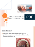 Aleaciones para Restauraciones Dentales