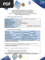 Guia de actividades y rubrica de evaluacion -Tarea  1 - Resolver ejercicios y problemas ecuaciones diferenciales de primer orden (1).docx