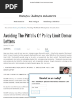 Avoiding The Pitfalls of Policy Limit Demand Letters