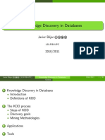 Knowledge Discovery in Databases: Javier B Ejar Cbea